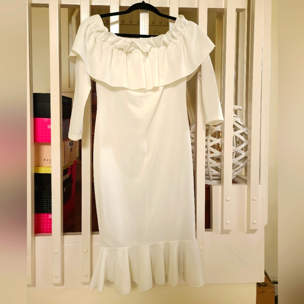 Off the Shoulder Maternity Dress